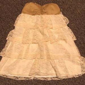 Strapless mini dress